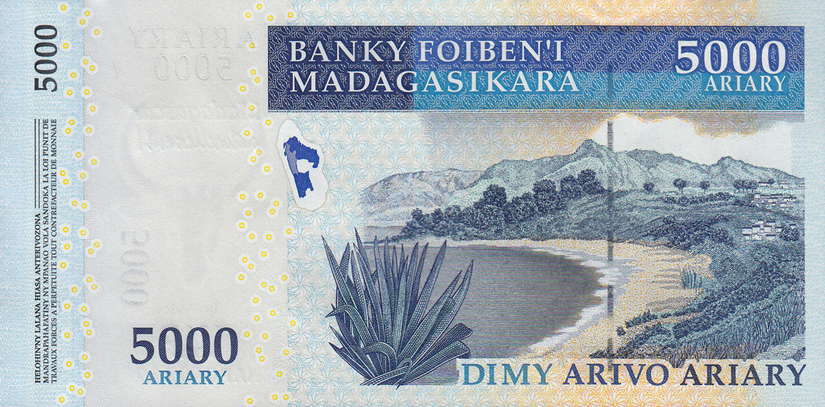 P 94 Madagascar 5000 Ariary Year 2012 (Comm)